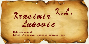 Krasimir Lupović vizit kartica